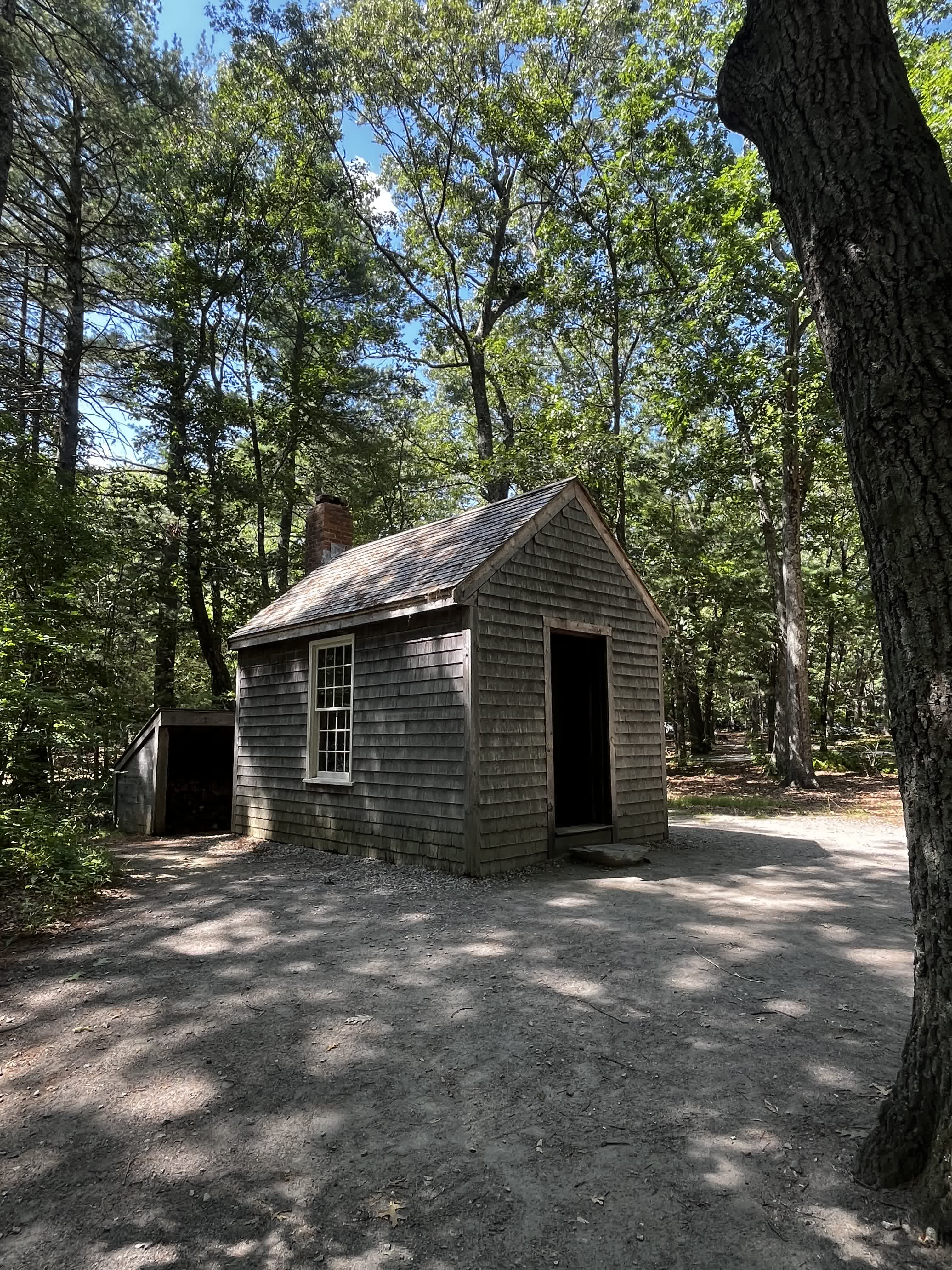 Replica of Henry David Thoreau’s cabin at Walden pond.